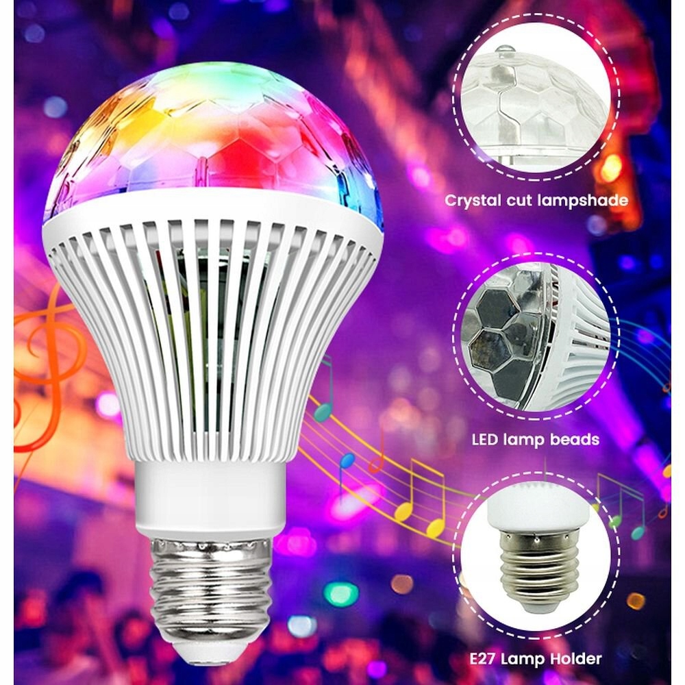 Żarówka LED Mini Party disco obrotowa 360° dyskoteka światło E27 3W EAN (GTIN) 5903396204289