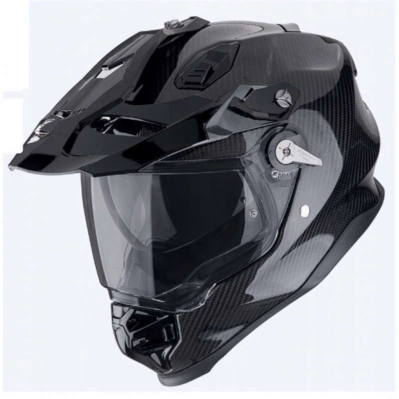 Scorpion Prilba Dual Enduro Adventure ADF-9000 Carbon Air Solid Farba Karbo