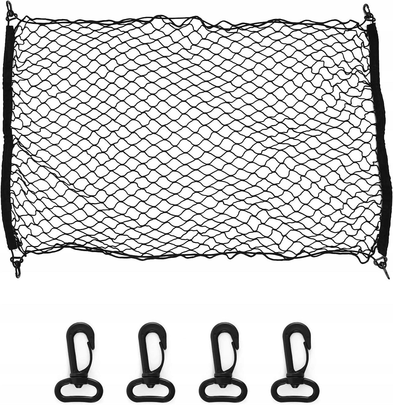 SIATKA CARGO REGULOWANA DO BAGAŻNIKA NYLONOWA Z HACZYKAMI DO PRZYCZEPY