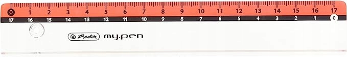 Linijka HERLITZ MY.PEN 17cm czerwona