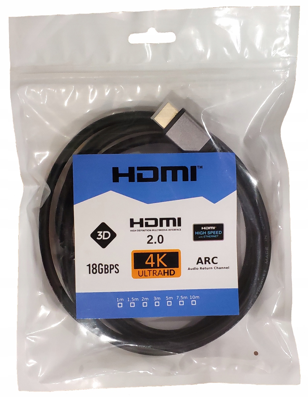 Agog X-L01 Kabel HDMI 2.0 4K MIEDŹ ARC 4:4:4 1m Długość kabla 1 m