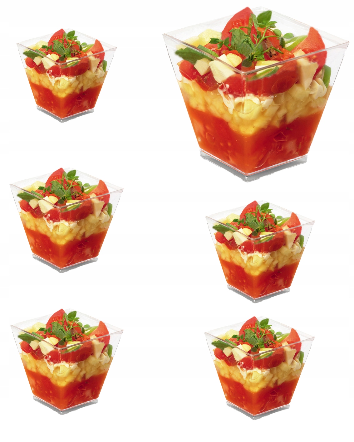 6x Pucharki MINI NA DESERKI ZIMNE PRZEKĄSKI 120ml