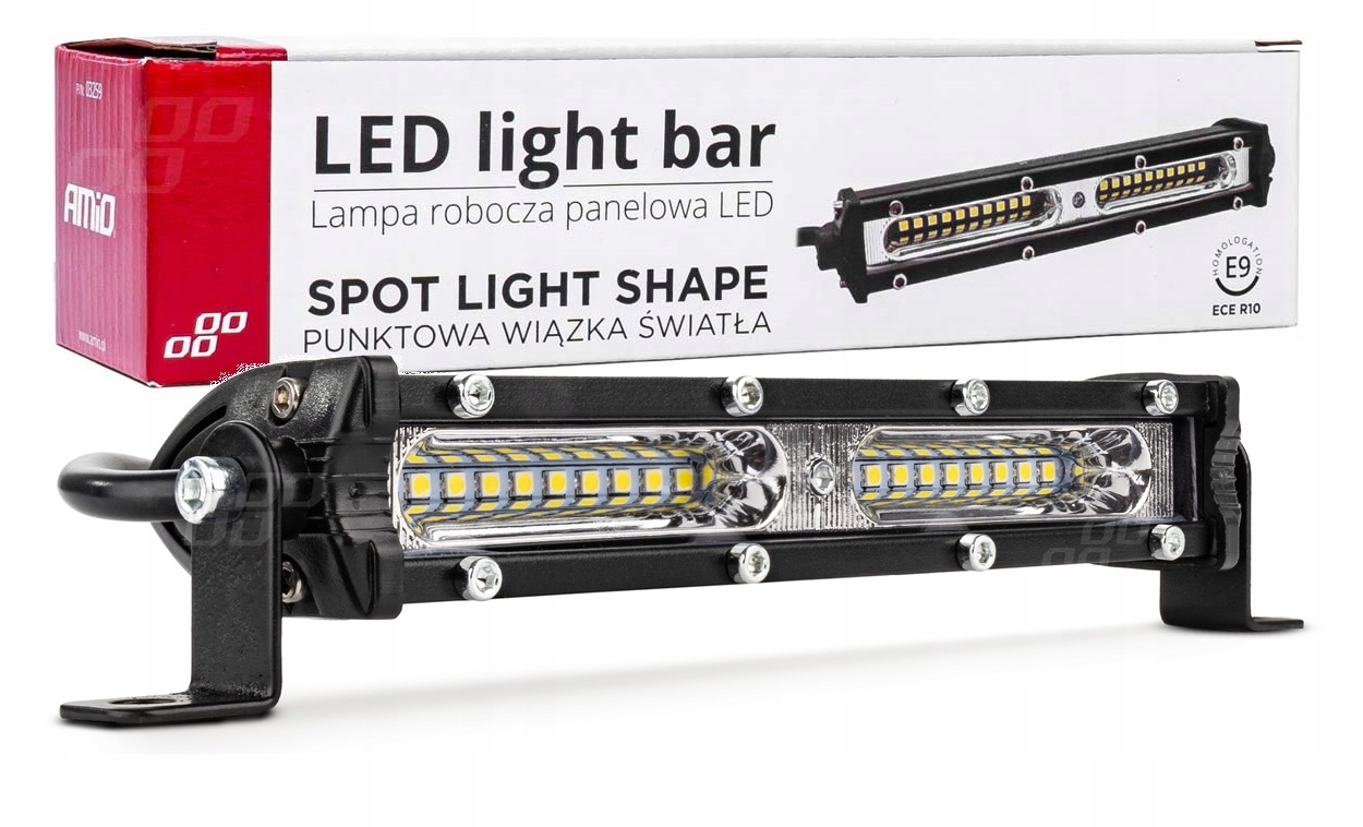 LAMPA ROBOCZA HALOGEN LED SZPERACZ COFANIA 12/24V 54W IP67 18LED SLIM