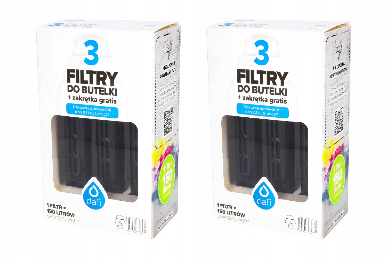 6 filtrów do butelki DAFI SOFT i SOLID czarne Kod producenta ZEST.2x3PAK.FIL.DO.BUT.CZA.P