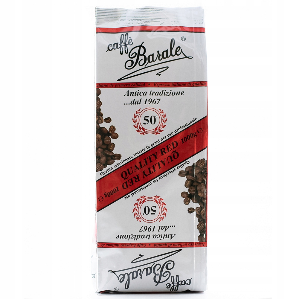 Levně Káva zrnková Italská intenzivní Barale Quality Red – Italská káva 1 kg