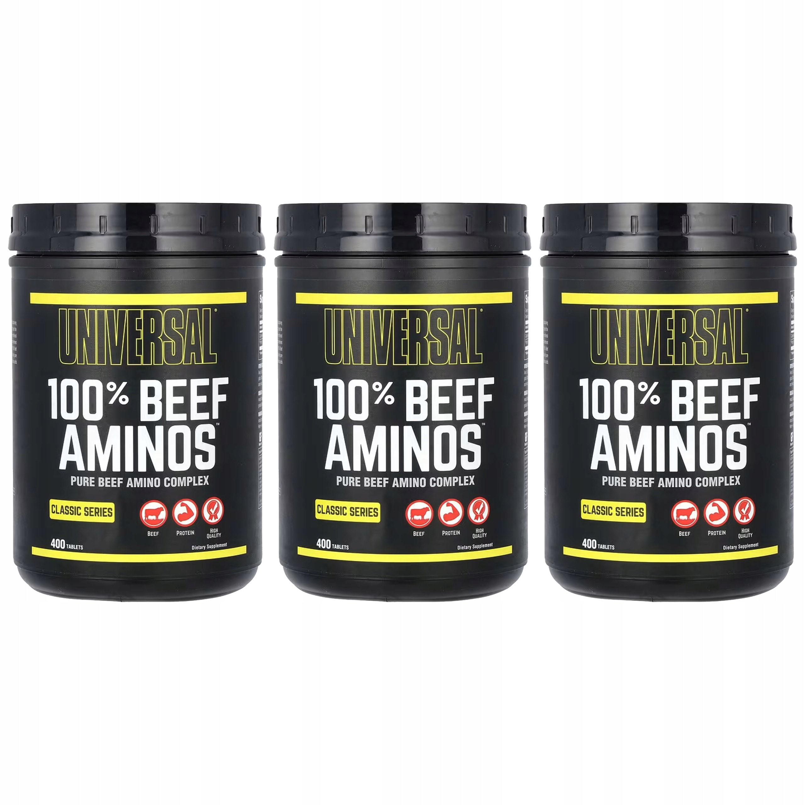 3x Aminokyseliny hovězí protein Bcaa Eaa regenerace 100% Beef Amino Universal