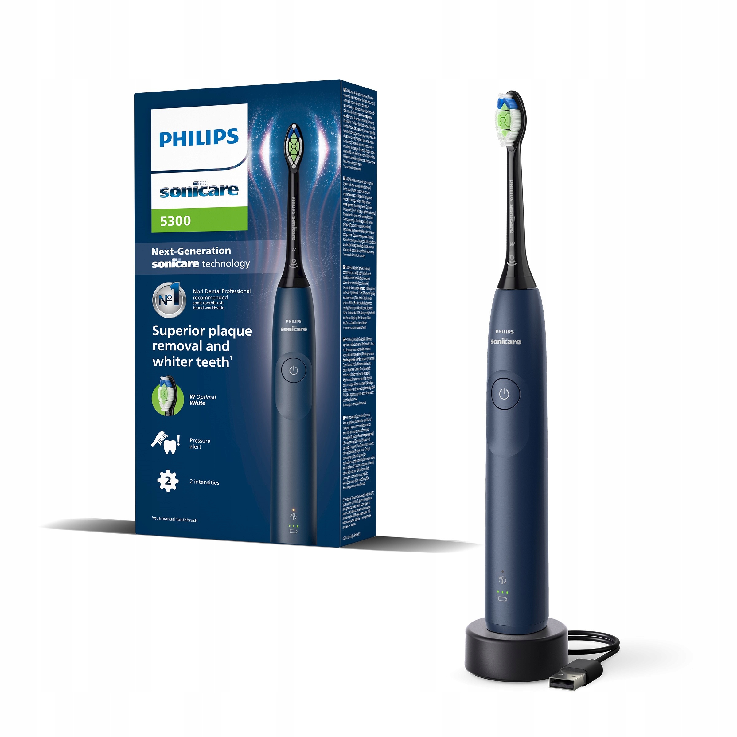 Philips Sonicare 5300 szczoteczka soniczna ciemnoniebieska HX7103/01