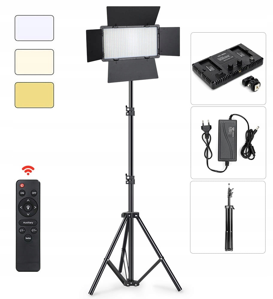 Lampa PANELOWA do fotografii 1160LED 50W + statyw