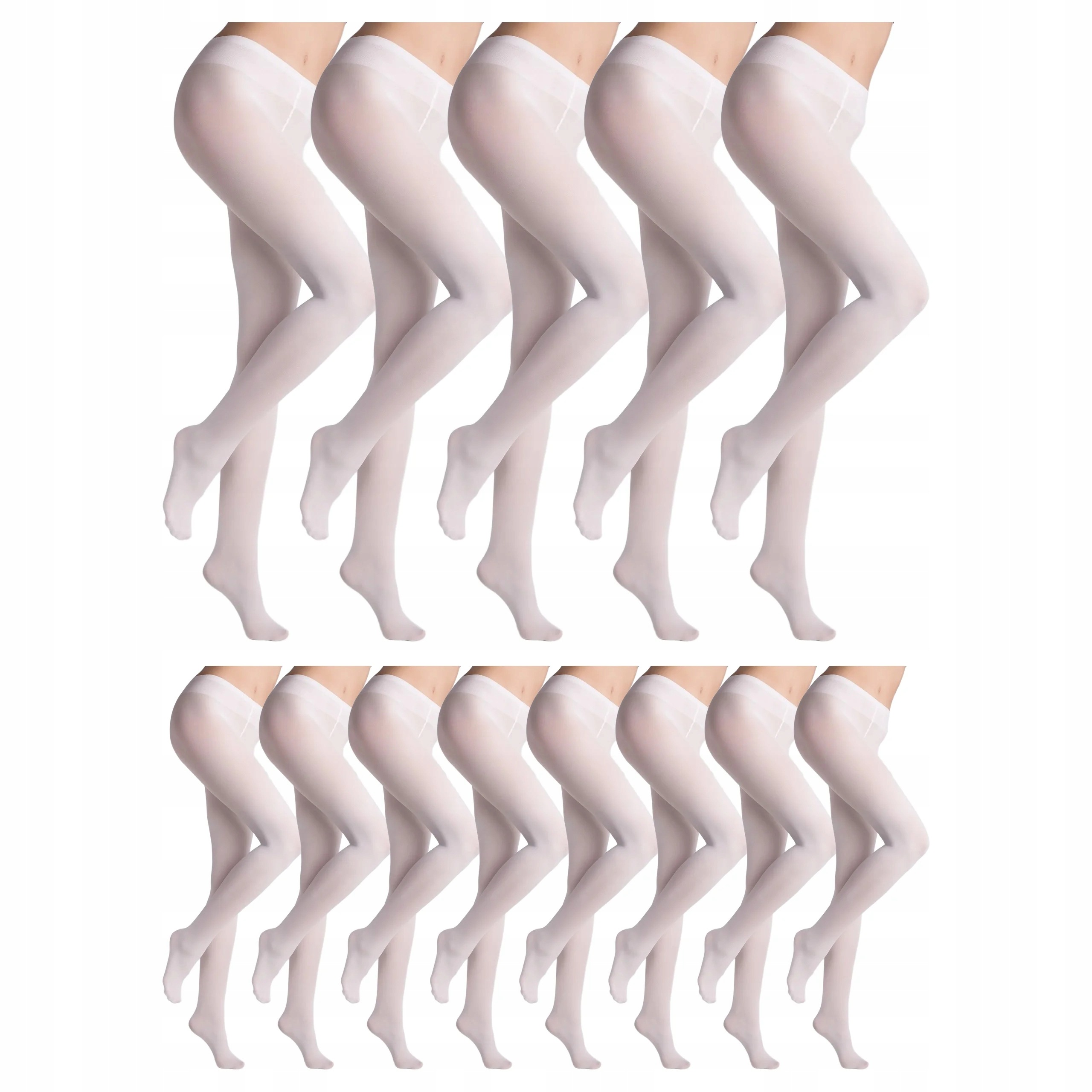 13 x Krycí punčocháče bez kalhotek Micro 60 den Marilyn Bianco 4-L