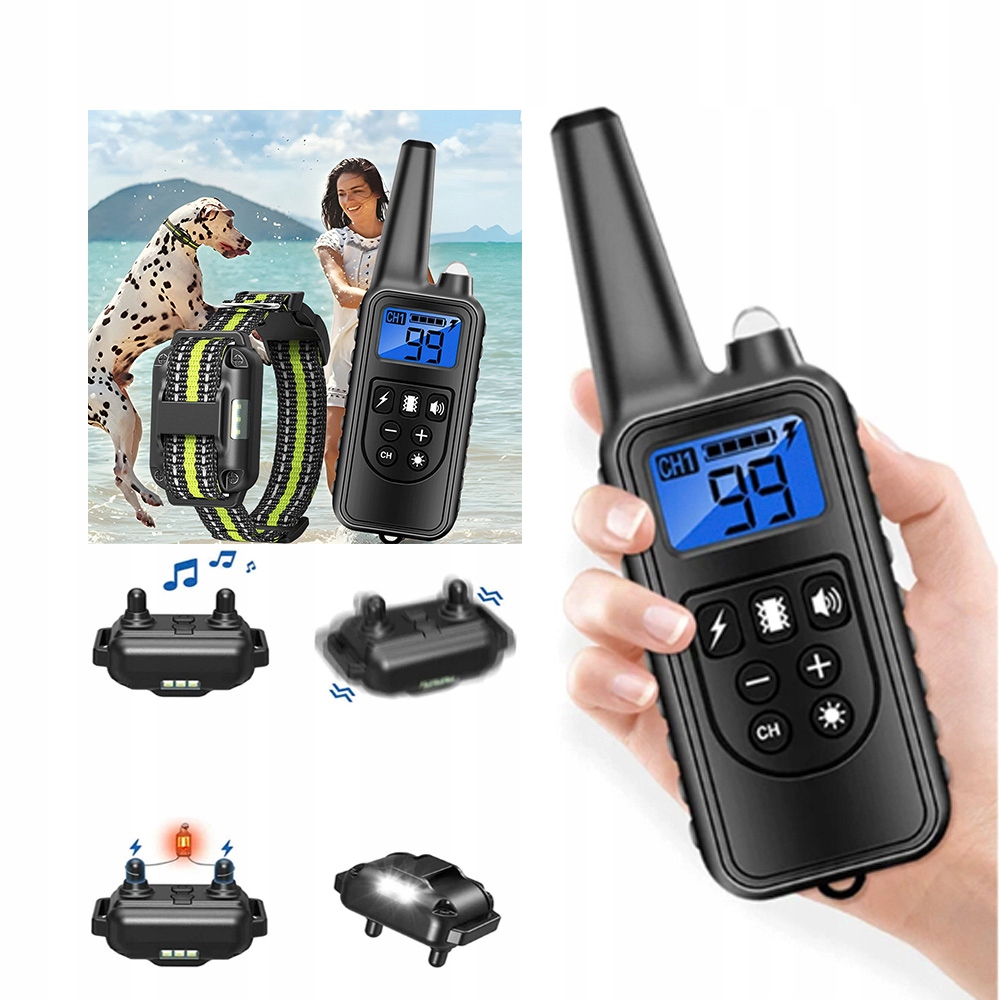 Levně Elektrický Výcvikový Obojek Pro Psa Pro Výcvik, Velký Dosah, Dálkové Ovládání