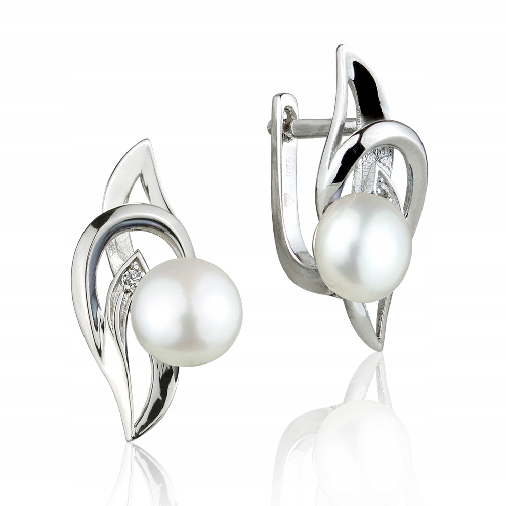 Stříbrné Náušnice S Perlami A Zirkonem