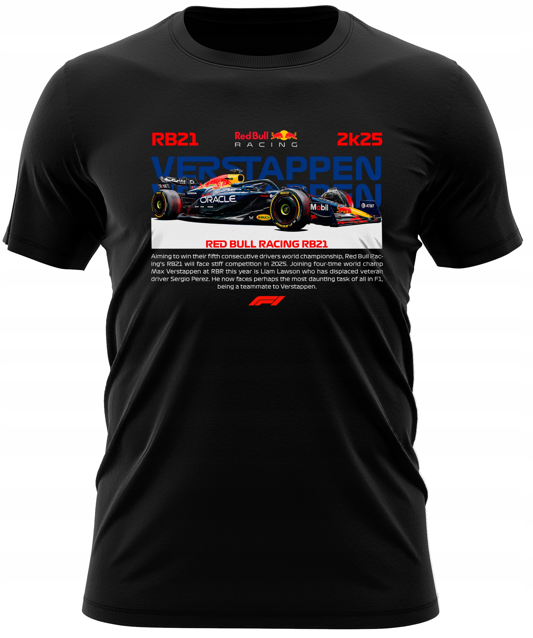 KOSZULKA MĘSKA RED BULL RB 21 T-SHIRT VERSTAPPEN PREZENT DLA CHŁOPAKA, S