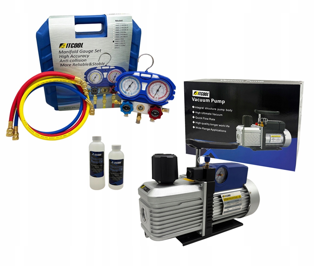 Vákuová pumpa Aitcool VP2200M-SG 283L/min Manometre R32 R410A