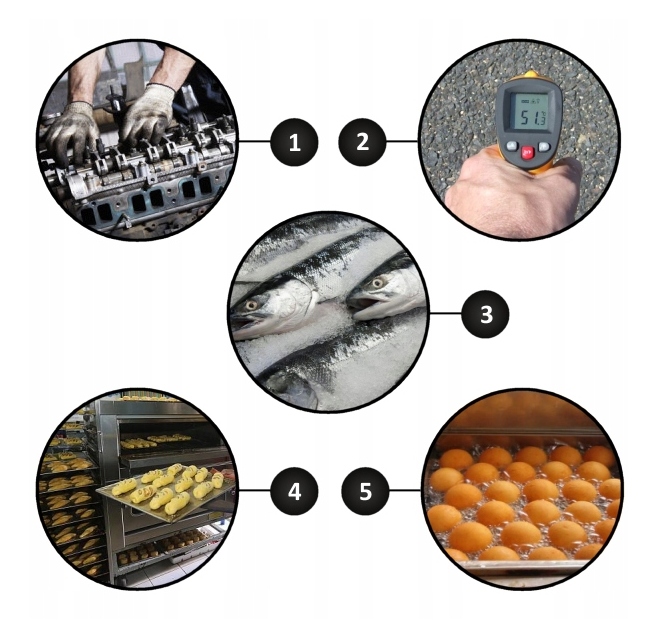 PIROMETR TERMOMETR LASEROWY BEZDOTYKOWY NA PODCZERWIEŃ EMISYJNOŚĆ -50+530°C Waga produktu z opakowaniem jednostkowym 0.156 kg