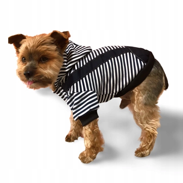 Levně Surtep Animals Pruhovaná zimní mikina pro psa Barva: Modrá, Velikost: 7XL