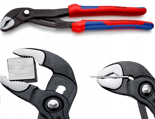 Szczypce nastawne do rur nowej generacji Knipex 87 02 300 mm Cobra