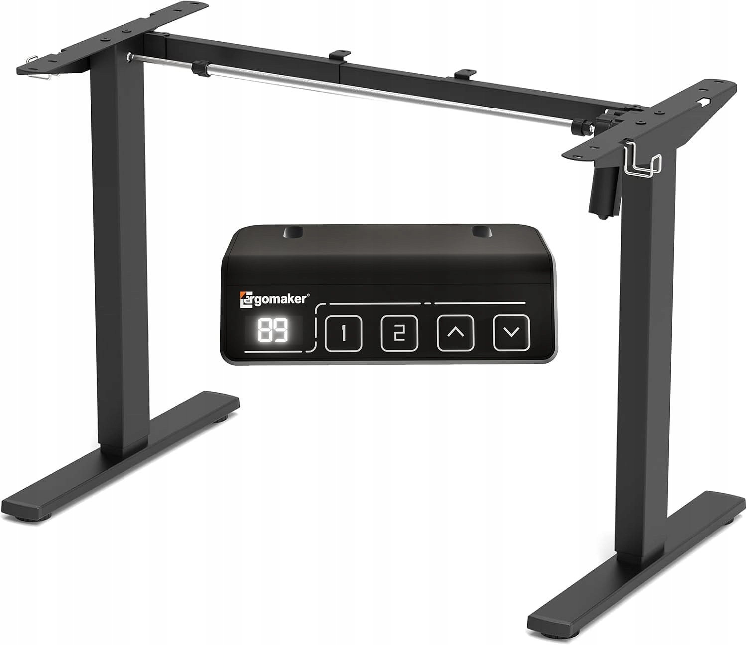 Ergomaker Stelaż do Biurka Regulowany Elektryczny 73-118 cm 70 kg Czarny