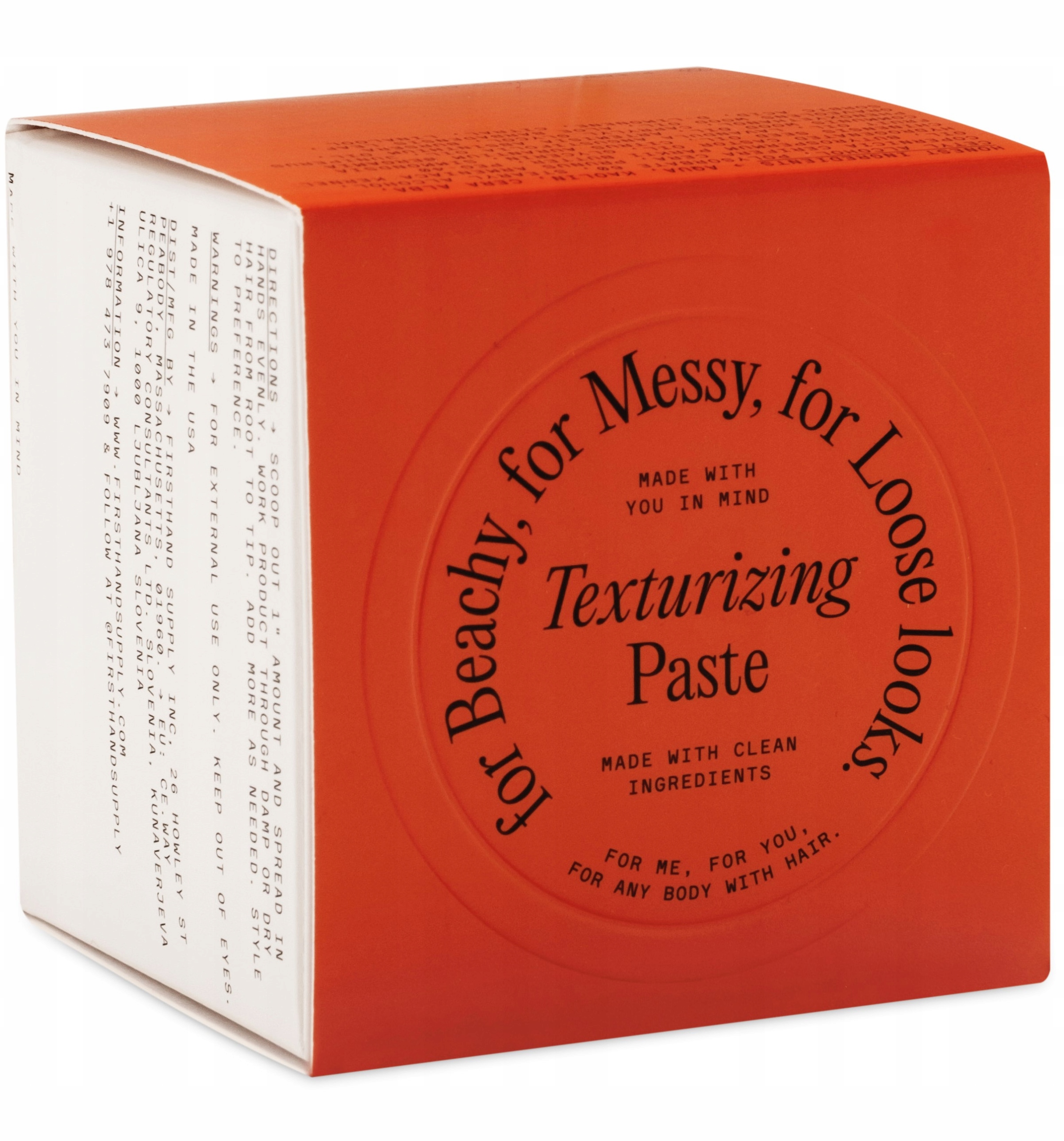 Glinka do Włosów Texturizng Clay Pomadka Matowa dla Mężczyzn 88ml Firsthand