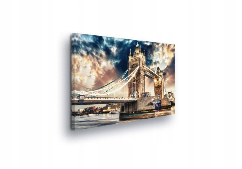 Obraz 100x75 Londýn Most západ slunce Temže mraky architektura Anglie