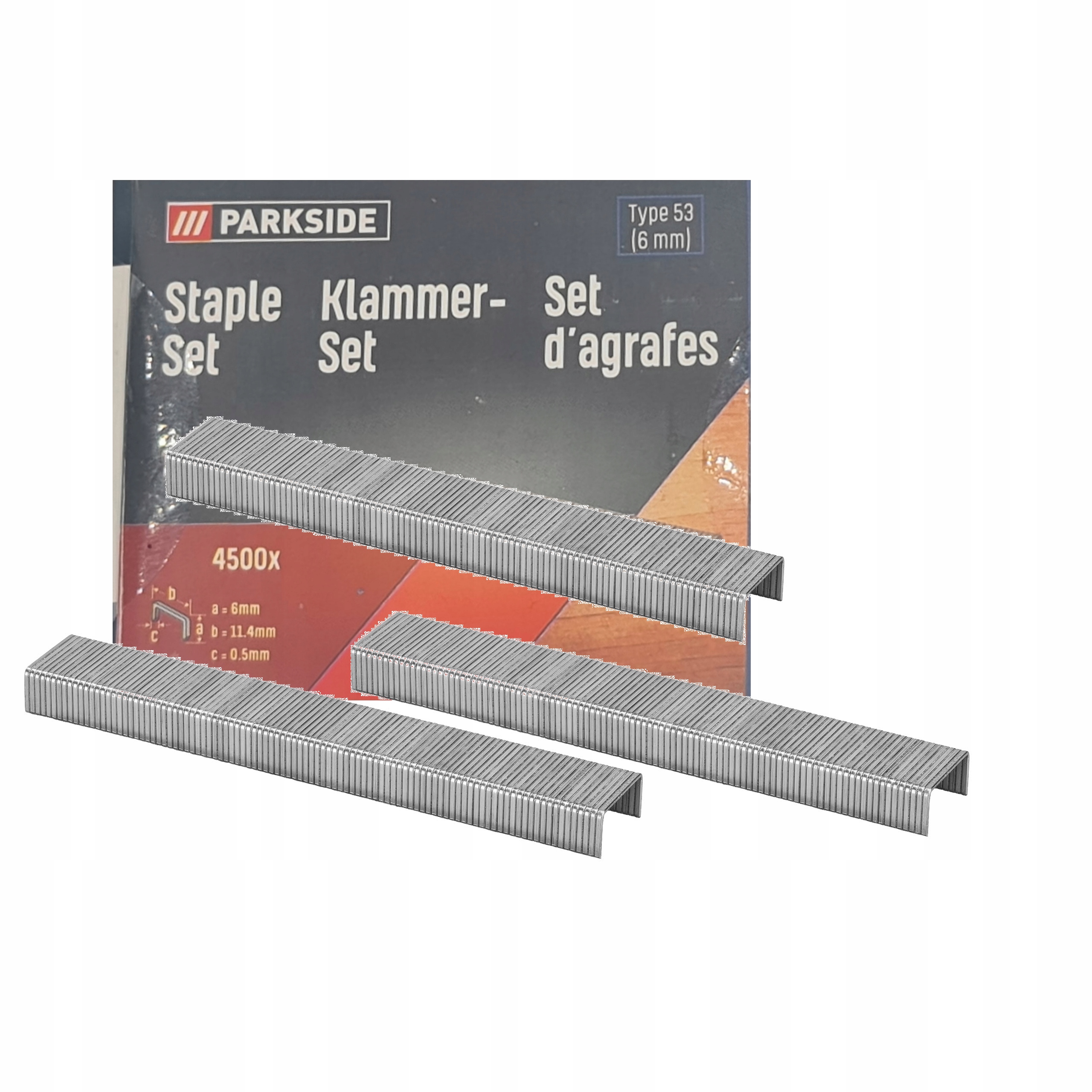 

Zszywki Parkside typ 53 długość 6mm 4500szt.
