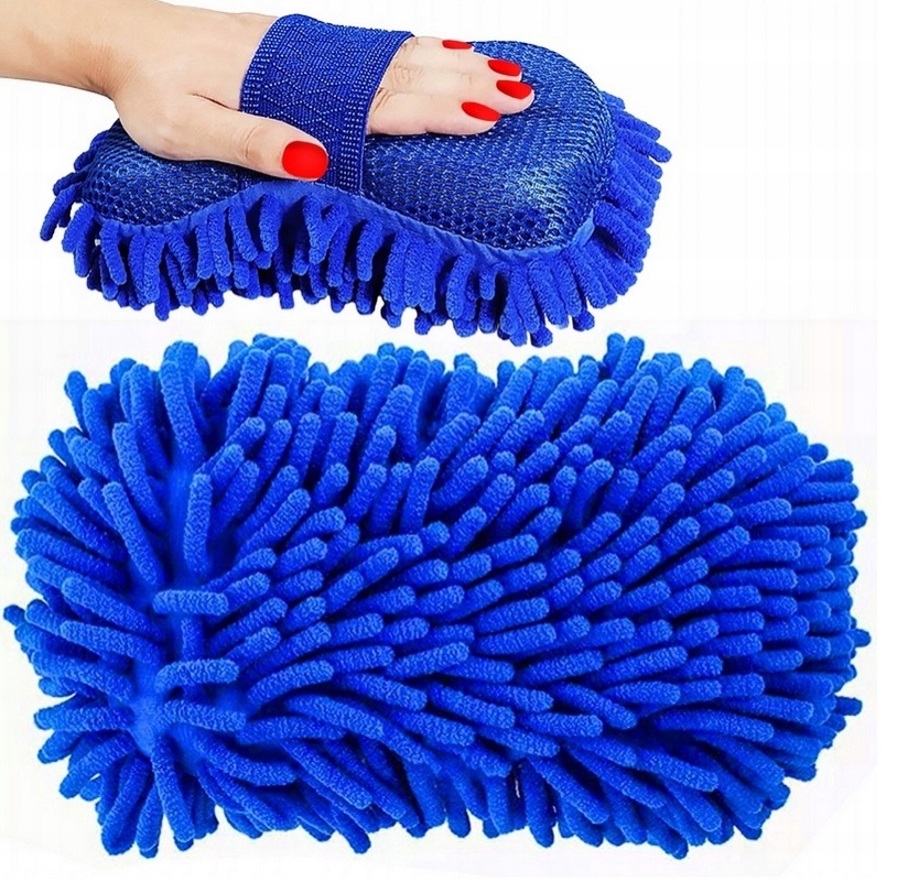 Gąbka do mycia samochodu Ertons z mikrofibry 24x14x6 cm dwustronna