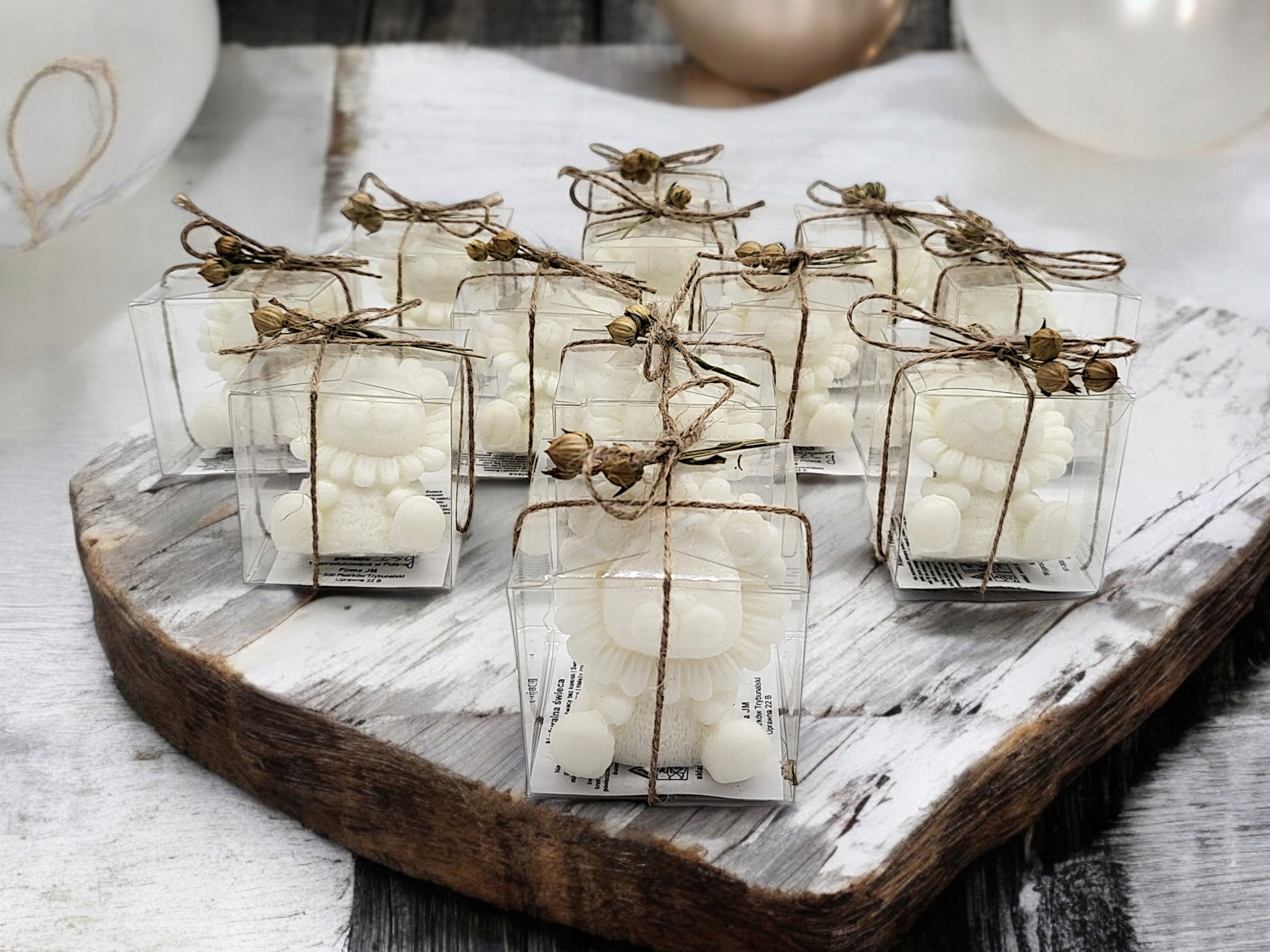 Sójové svíčky Dárky pro hosty křest mini lev 12 ks