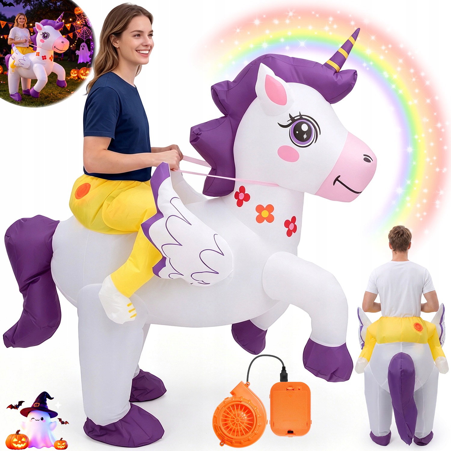 jednorožec kostým nafukovací kostým halloween cosplay dárek