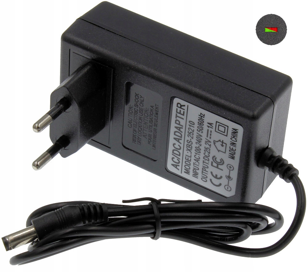 

Zasilacz 25,2V 1A wtyk DC 5,5x2,1mm Wtyczkowy 6S