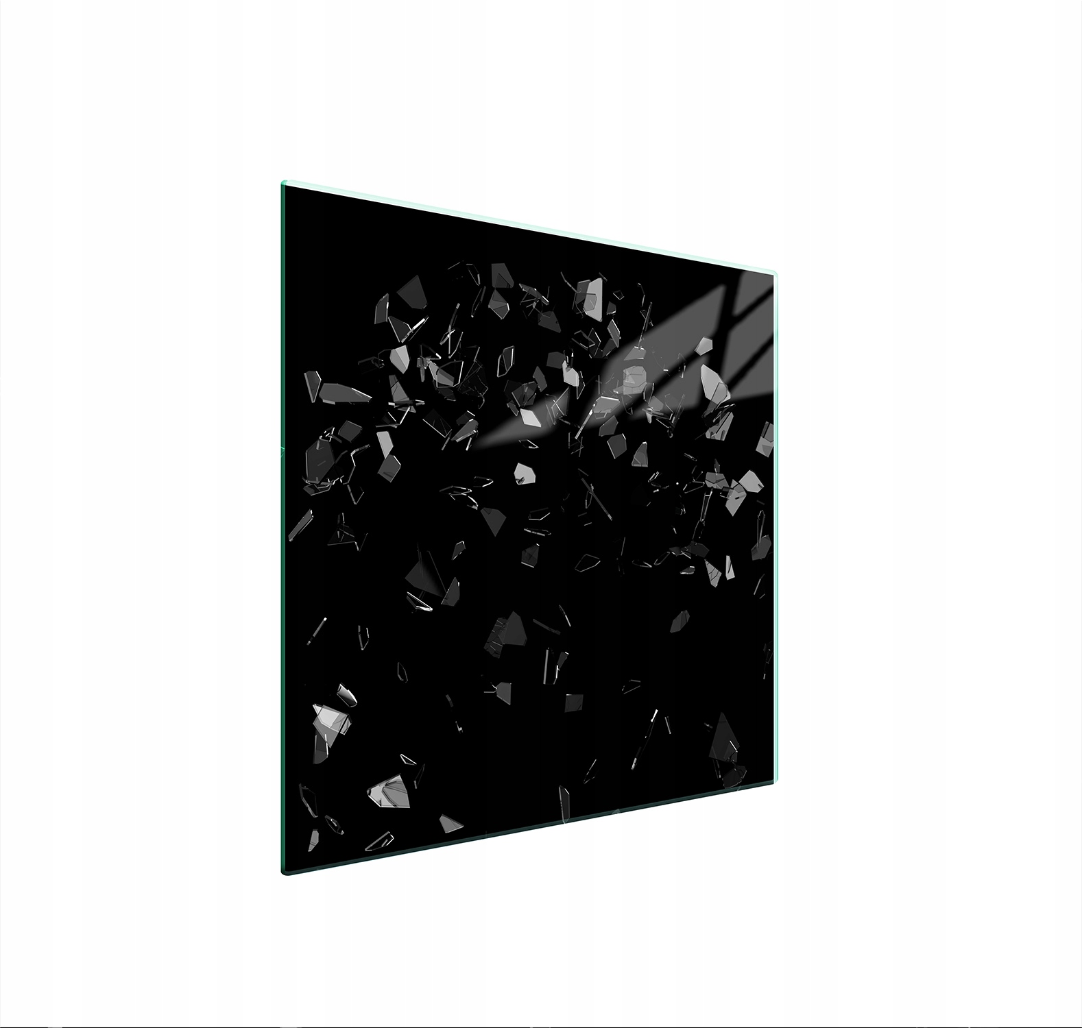 Skleněná Ochranná Deska Na Sporák 50x52 Černá Tvrzené Sklo