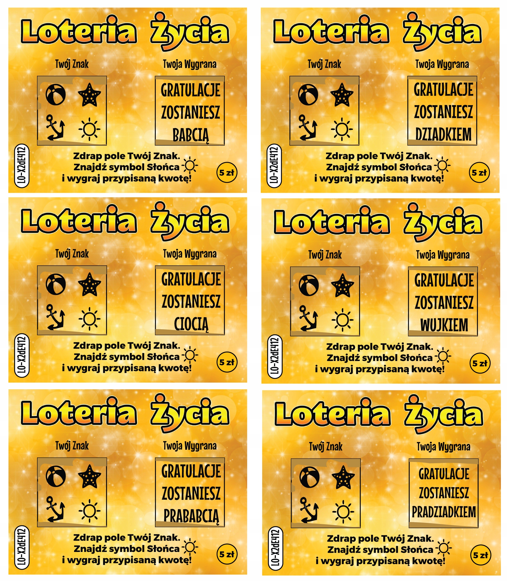 

6 Zostaniesz Dziadkiem Babcią Ciocią Zdrapka Wujek