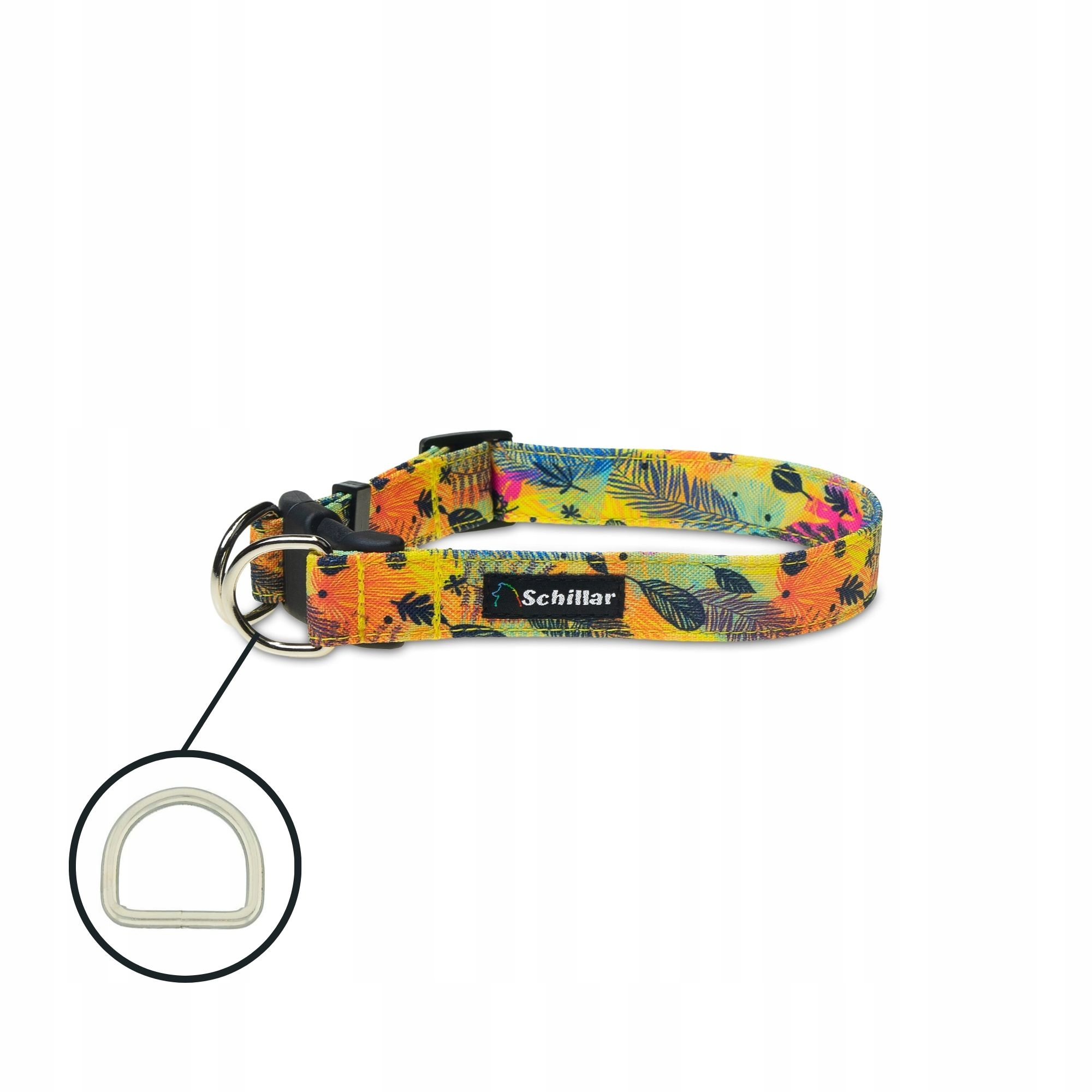 Obojek na sponu typu double lock pro velkého psa s barevným větrem L XL 40-60 cm