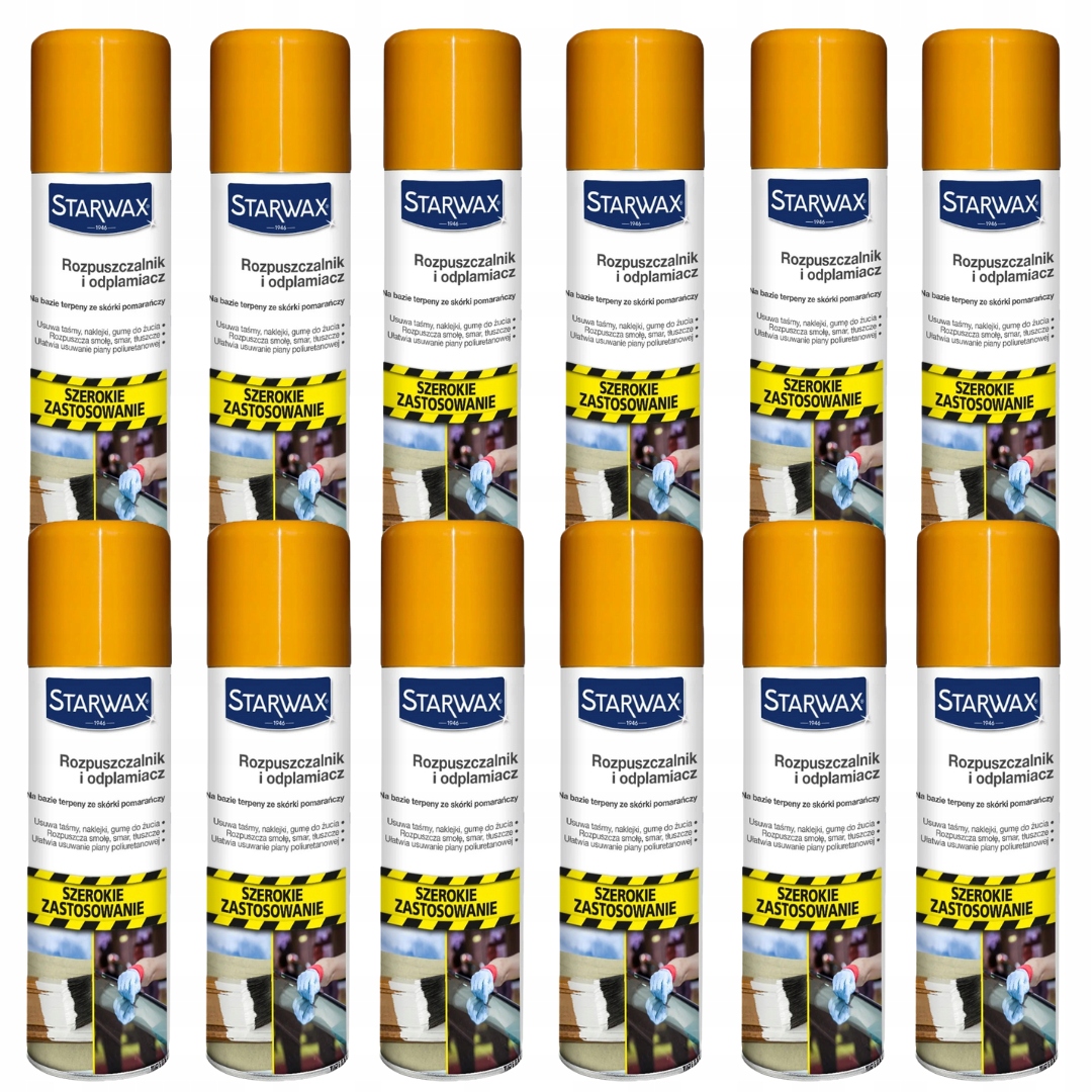 Sada Starwax 12-PACK Rozpouštědlo A Odstraňovač Skvrn 300 ML 00001