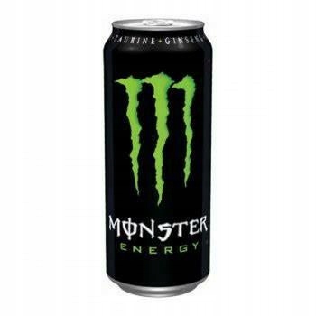 12 Sztuk Monster Energy Napój Z Zieloną Literką "M" 0,5L Puszka Czarna