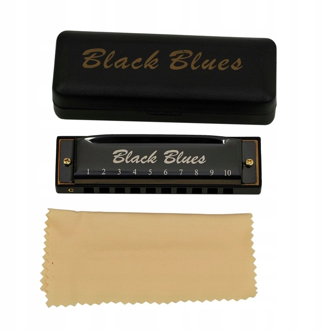 Harmonijka ustna BLACK BLUES C-DUR + MARAKAS Tonacja C-dur