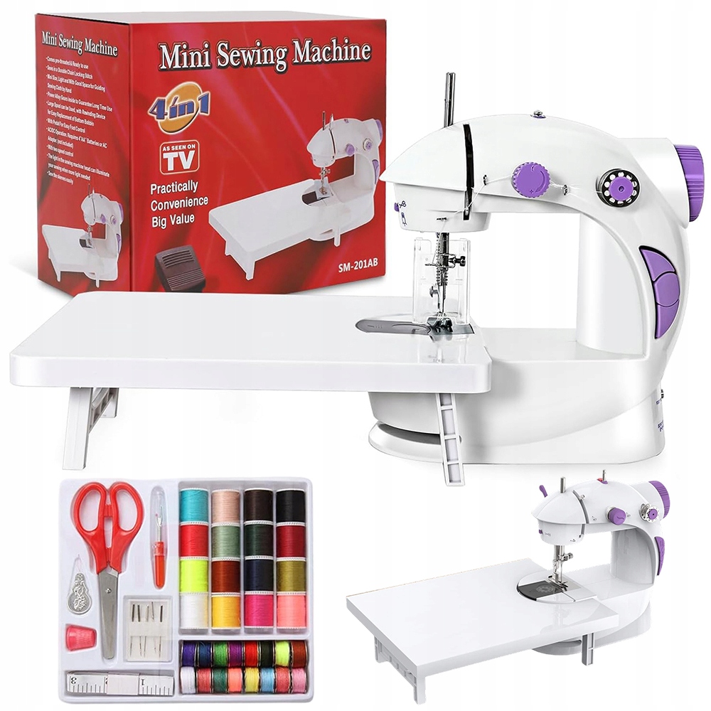 Kompaktní Šicí Stroj S Led Světlem Pro Přehozy A Tašky