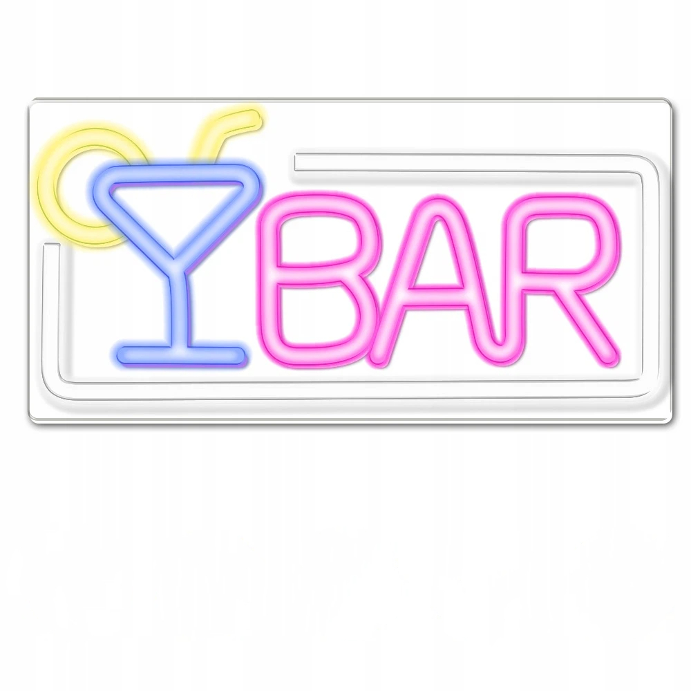 Neon Led Svítící Bar 42X22 CM Nápis Akrylový Znak Usb Pub Klub Dekorace