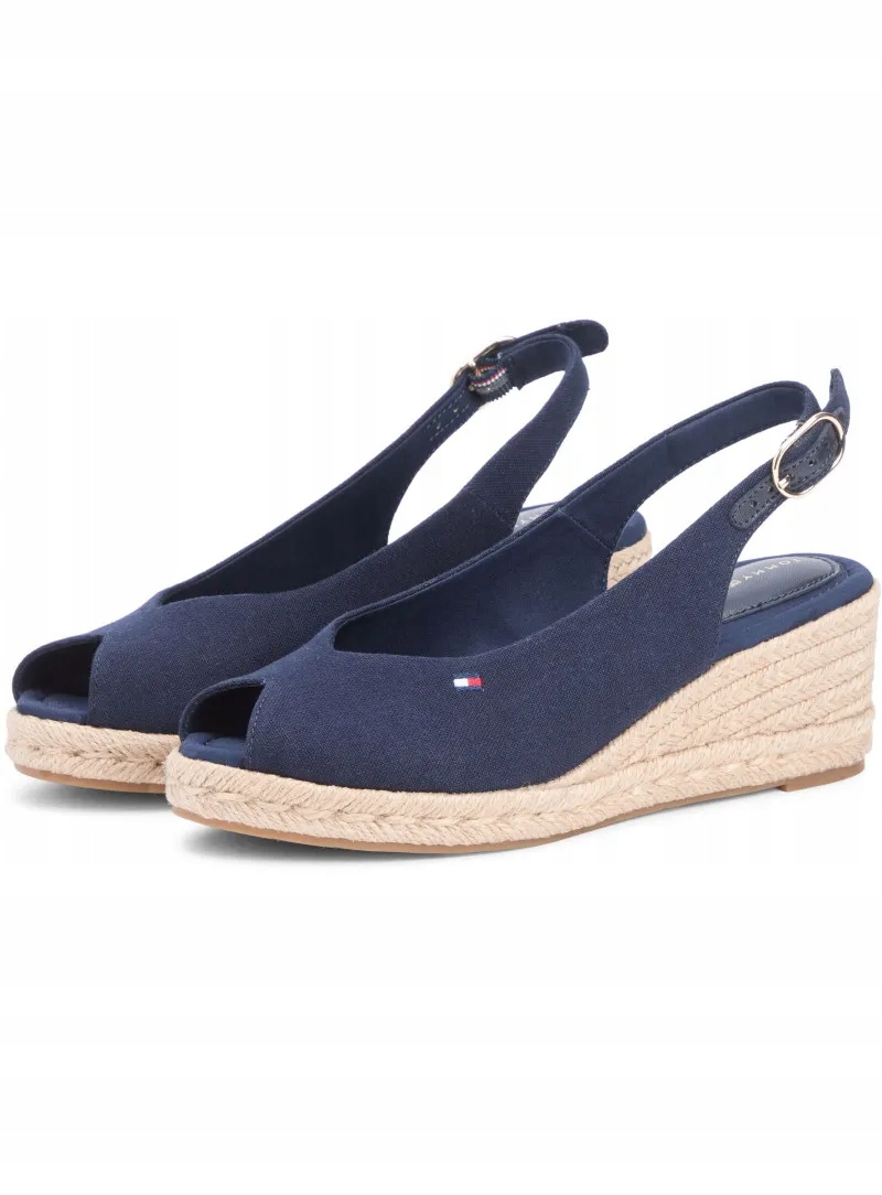 Espadrilky Tommy Hilfiger Mid Wedge Espad Slingback FW0FW09228 DW6 37