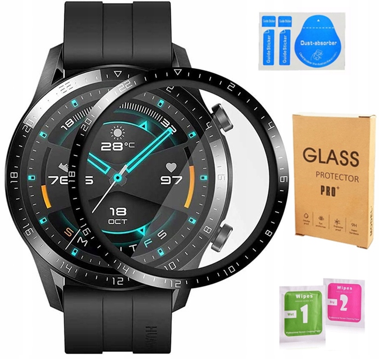 

Szkło Hybrydowe Full 3D Do Huawei Watch Gt 2 46MM