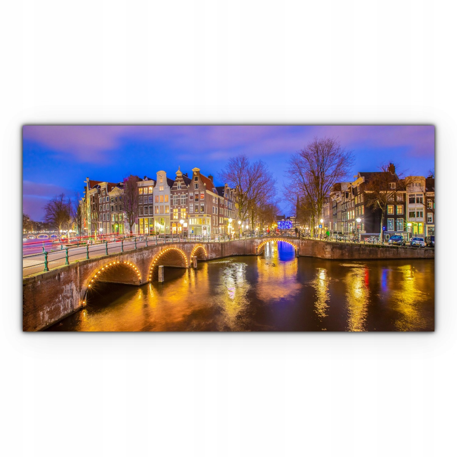 

Canvas płótno do sypialni 140x70 Kanał Amsterdam