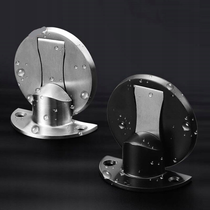 ODBOJNIK MAGNETYCZNY DO DRZWI MOCNY STOPER MAGNES ODBÓJ ELAGANCKI CZARNY Średnica 4.5 cm