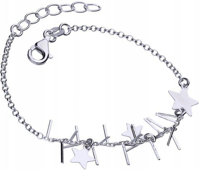 Stříbrný náramek 925 s hvězdičkami 2,80 g, moderní módní vzor, dárek
