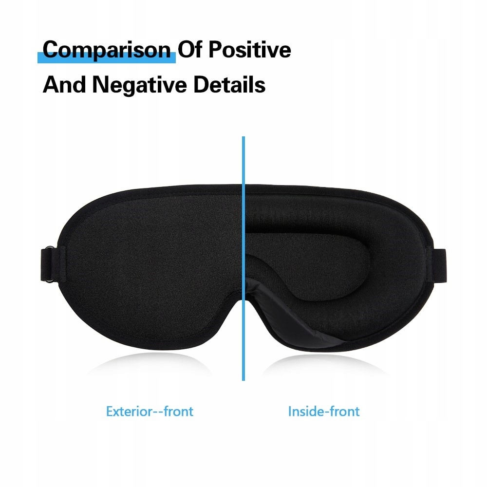 3D PREMIUM MASKA DO SPANIA OPASKA NA OCZY SNU 1BL Materiał dominujący poliester