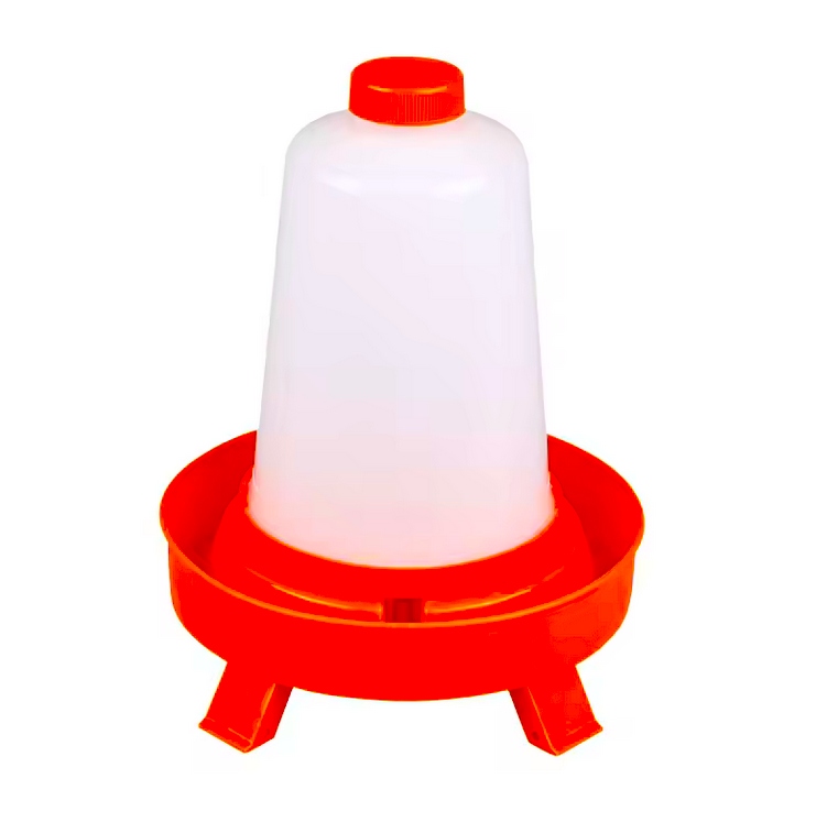 Zestaw karmidło i poidło dla drobiu kur 1,5L+ 1,5kg czerwone na nóżkach Marka bez marki