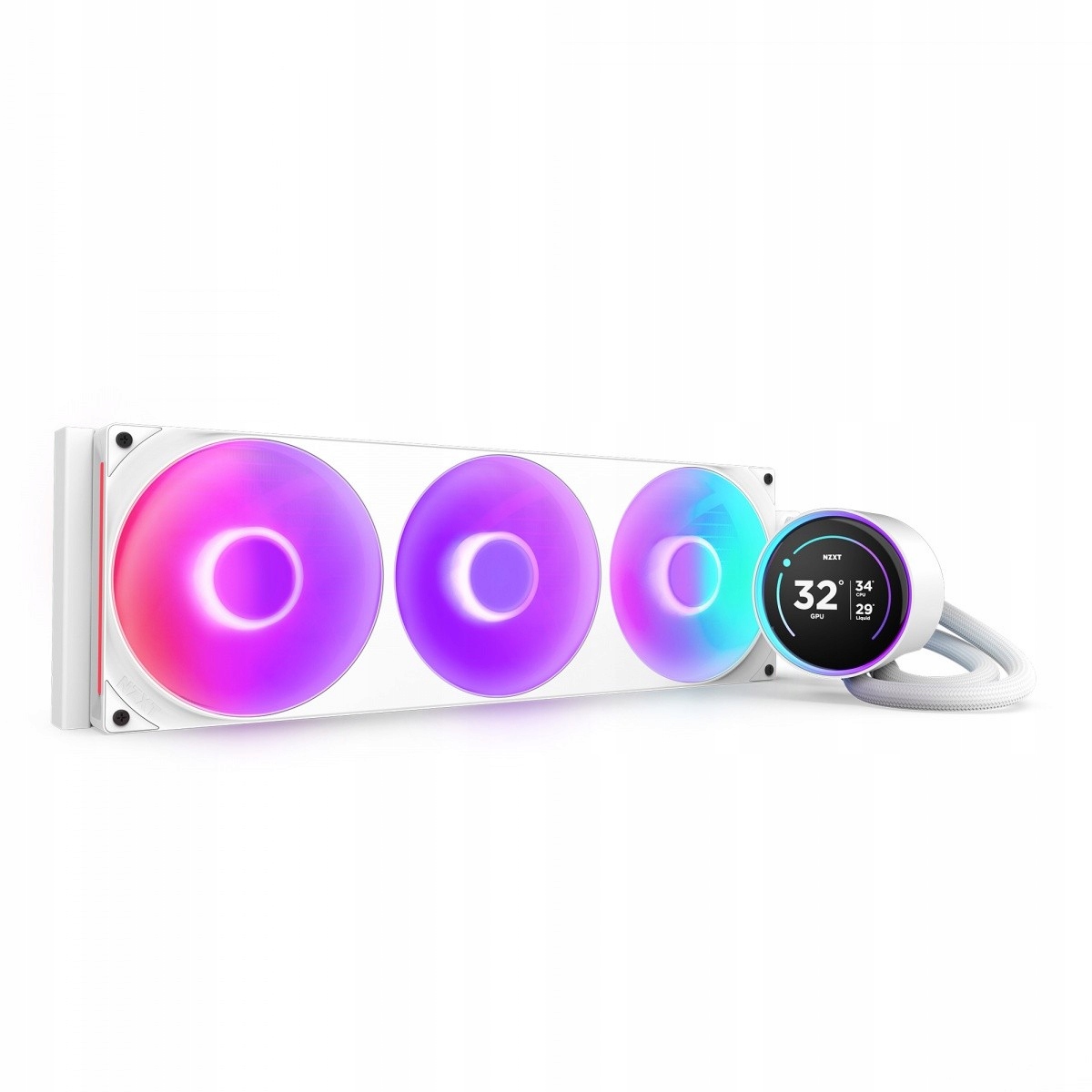 Nzxt Chłodzenie wodne Kraken elite 420 Rgb LCD białe
