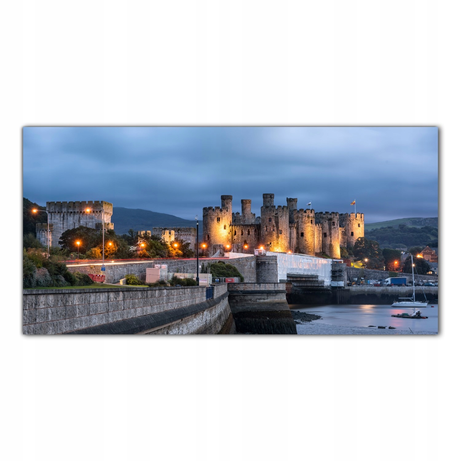 

Hartowany Obraz Szklany Zamek Walia Wyspa 100x50