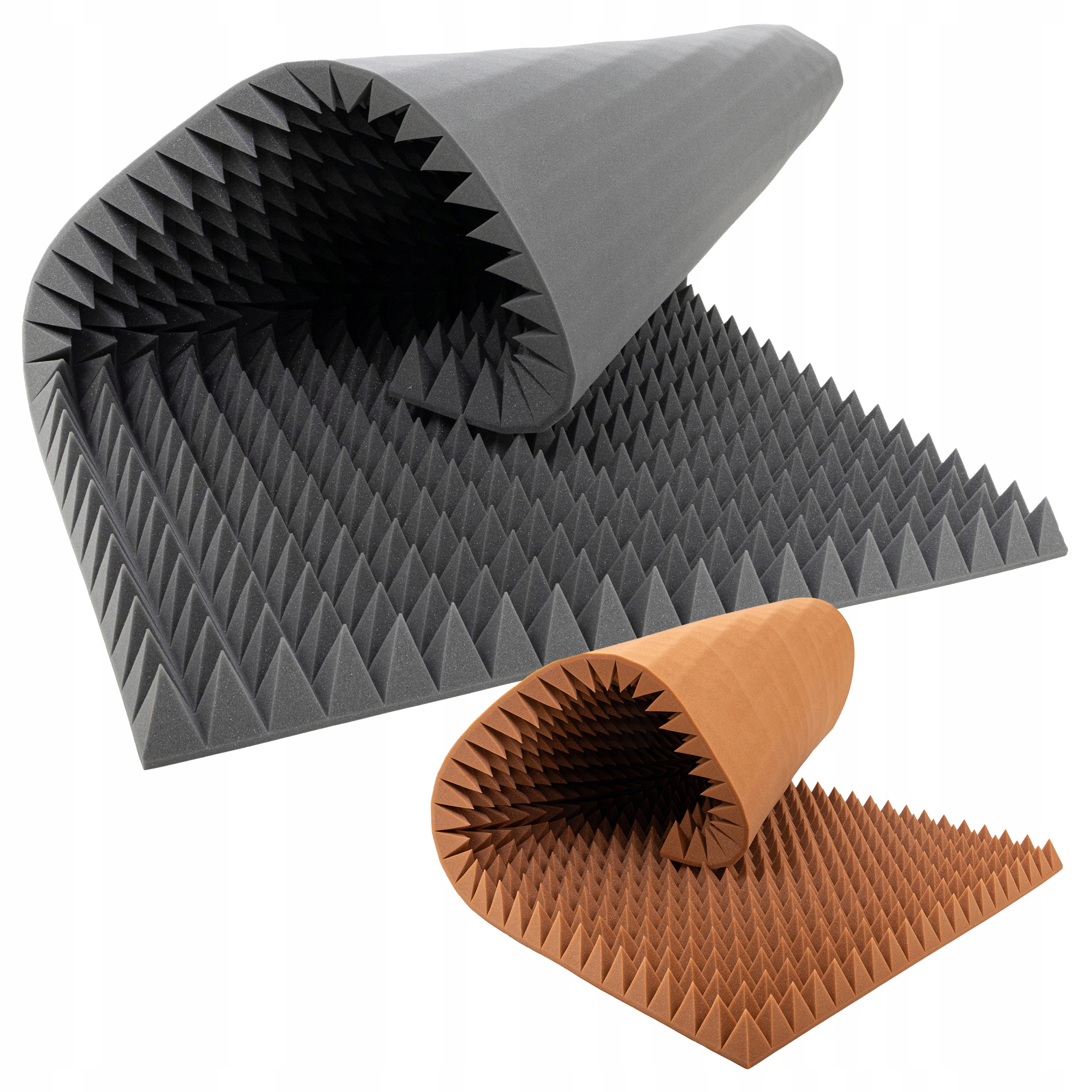 Akustické pyramidy 8 cm Bitmat s dekorativními tlumícími panely na zeď