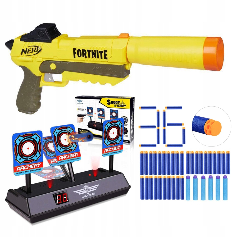 

Nerf Fortnite Sp-l +elektroniczna Tarcza +strzałki