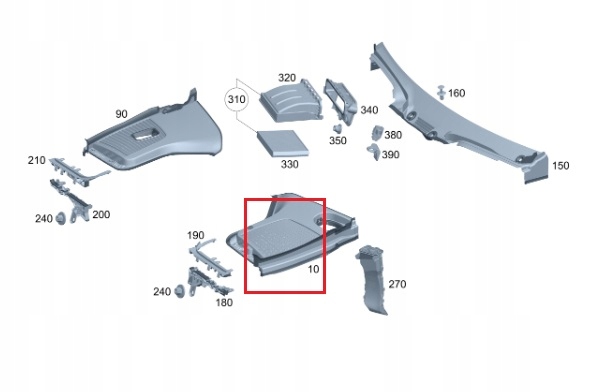 MERCEDES GLC EQC Oslona podszybia lewa OE Stan opakowania oryginalne