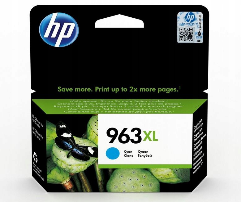 Inkoust Hp 963XL 3JA27AE 22,77 ml C Originál 9010 9010E 9020 9022E 9023