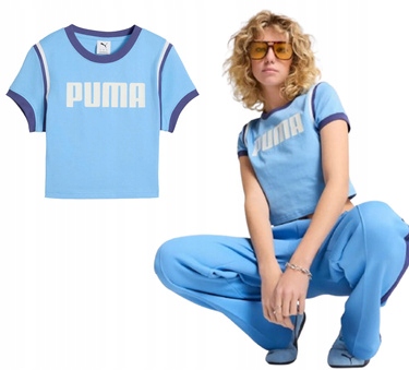 Tričko bavlněné Puma 629785 57 přiléhavý crop top S